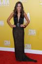 BEST: Country music artist and "One Tree Hill" star Jana Kramer worked the red carpet in a dark dress with plunging neckline.