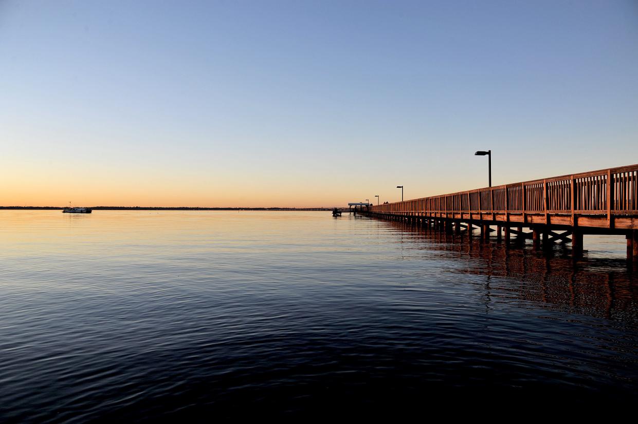 Sun sets on the St. Johns River in this 2016 photo of County Dock in Mandarin.