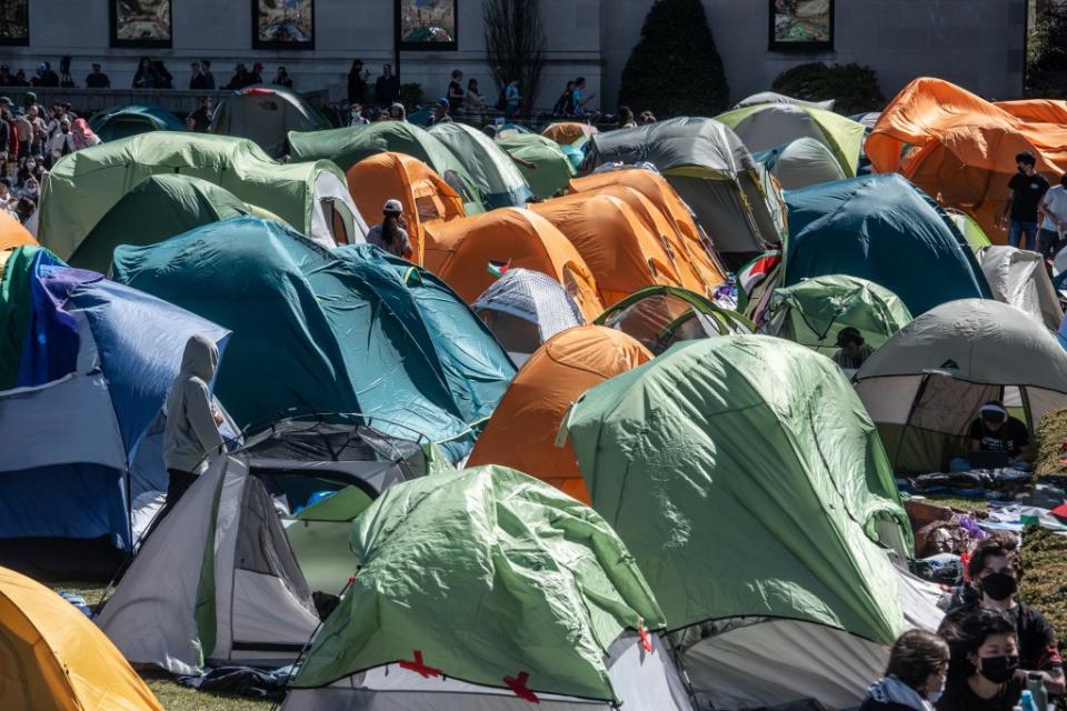 The massive tent city was completely cleared Wednesday. Getty Images