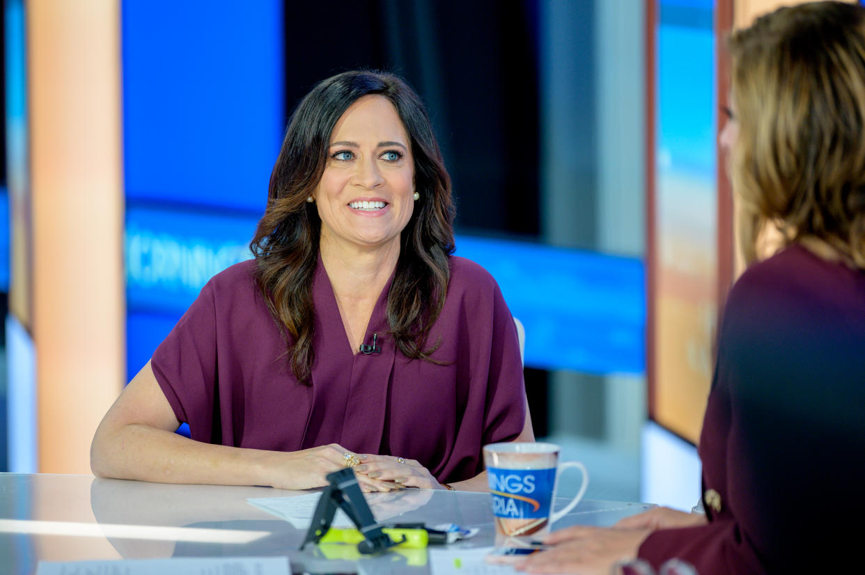 NEW YORK, NEW YORK - SEPTEMBER 23:  White House Press Secretary Stephanie Grisham visits 