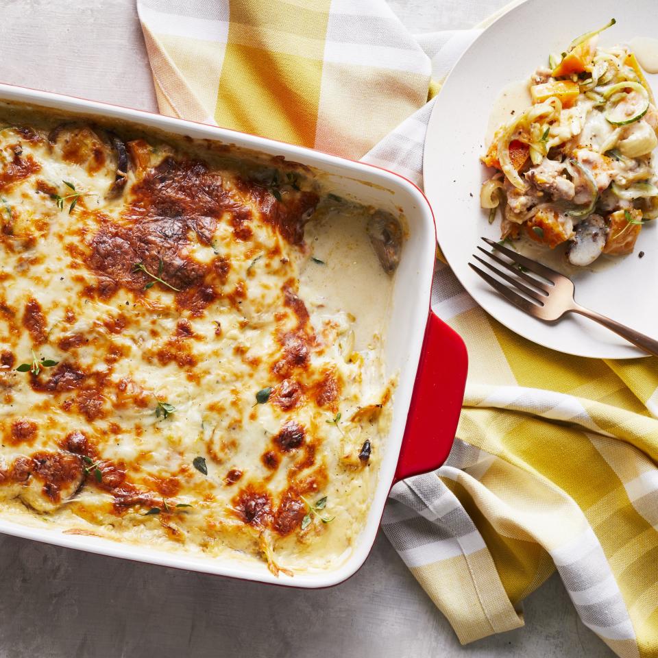 Creamy Sausage and Zoodle Bake