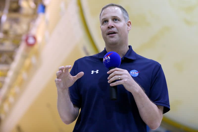 FILE PHOTO: NASA Administrator Jim Bridenstine visits NASA's Michoud Assembly Facility in New Orleans