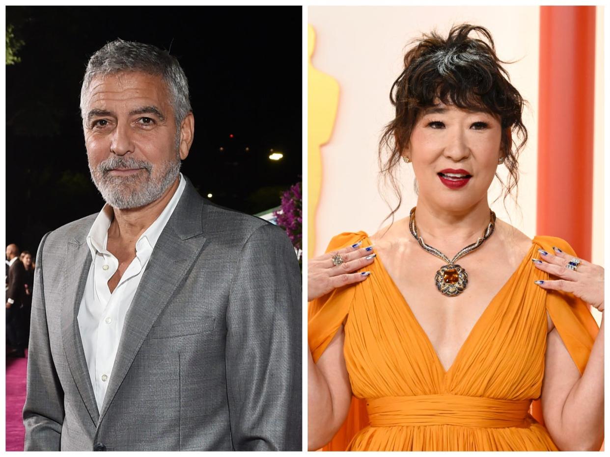 George Clooney and Sandra Oh.