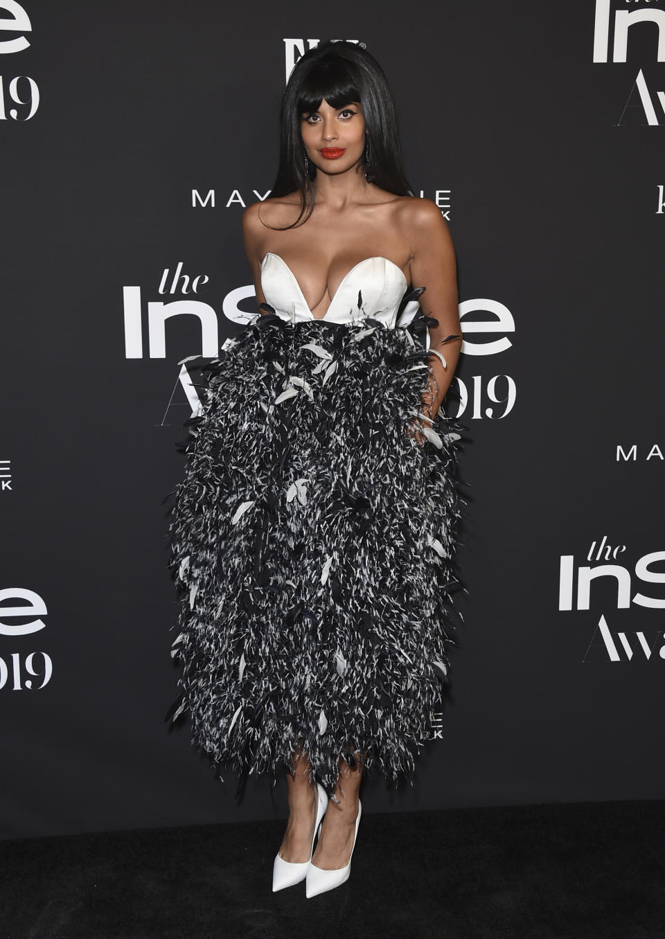 FILE - Jameela Jamil arrives at the 5th annual InStyle Awards on Oct. 21, 2019, in Los Angeles. Jamil turns 35 on Feb. 25. (Photo by Jordan Strauss/Invision/AP, File)