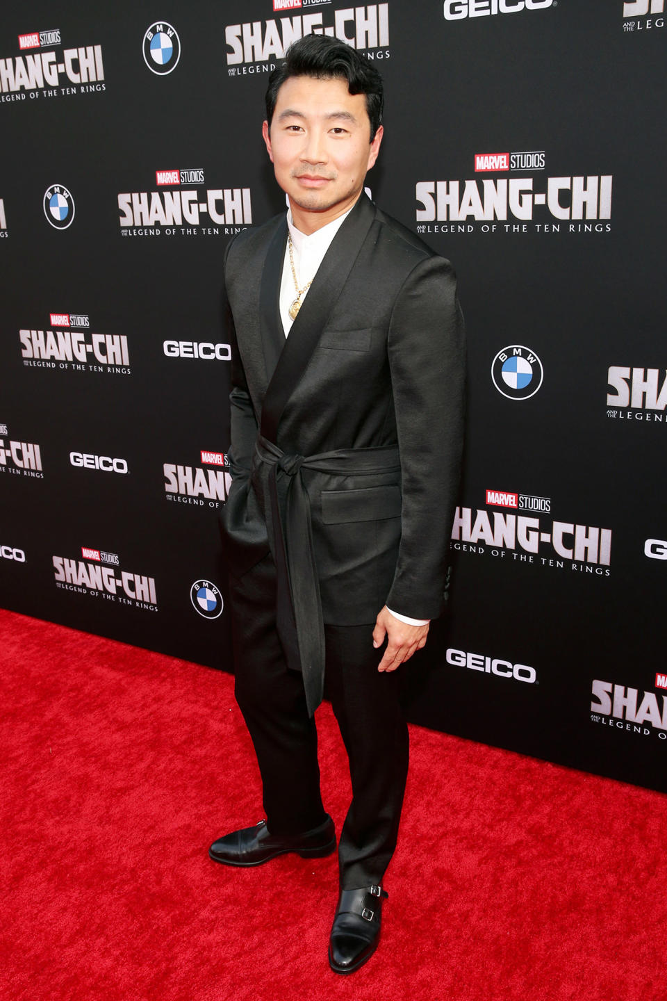 <p>The star of the latest Marvel movie, <em>Shang-Chi and the Legend of the Ten Rings</em>, looked irresistibly dapper on the red carpet at the film's world premiere in L.A. on Aug. 16.</p>