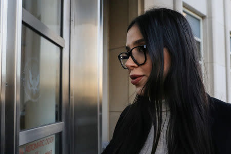 FILE PHOTO: Emma Coronel Aispuro, the wife of Joaquin Guzman, the Mexican drug lord known as "El Chapo", arrives at the Brooklyn Federal Courthouse for the trial of Guzman, in the Brooklyn borough of New York, U.S., January 9, 2019. REUTERS/Brendan McDermid