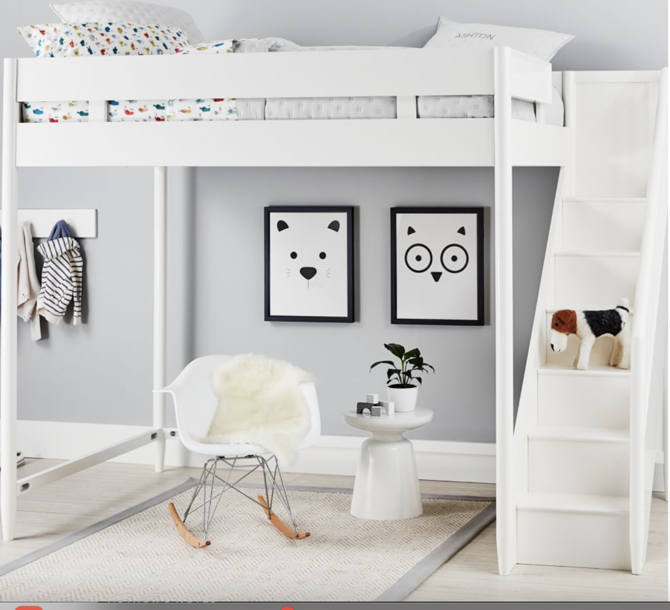 Mid-Century Stair Loft Bed