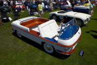 The 1956 Fiat Eden Roc, a runabout built by design house Pininfarina as a shuttle for the Agnelli estate.