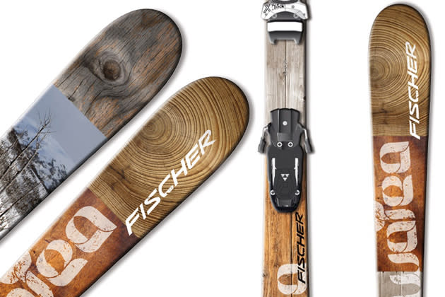 Retro-Chic pur! Diese Ski in nostalgischer Holzoptik sind auf der Piste ein echter Hingucker, fahren sich aber garantiert leichter als die Bretter von früher. (Fischer Watea 88 über ski-outdoor-shop.de, ca.340 Euro)