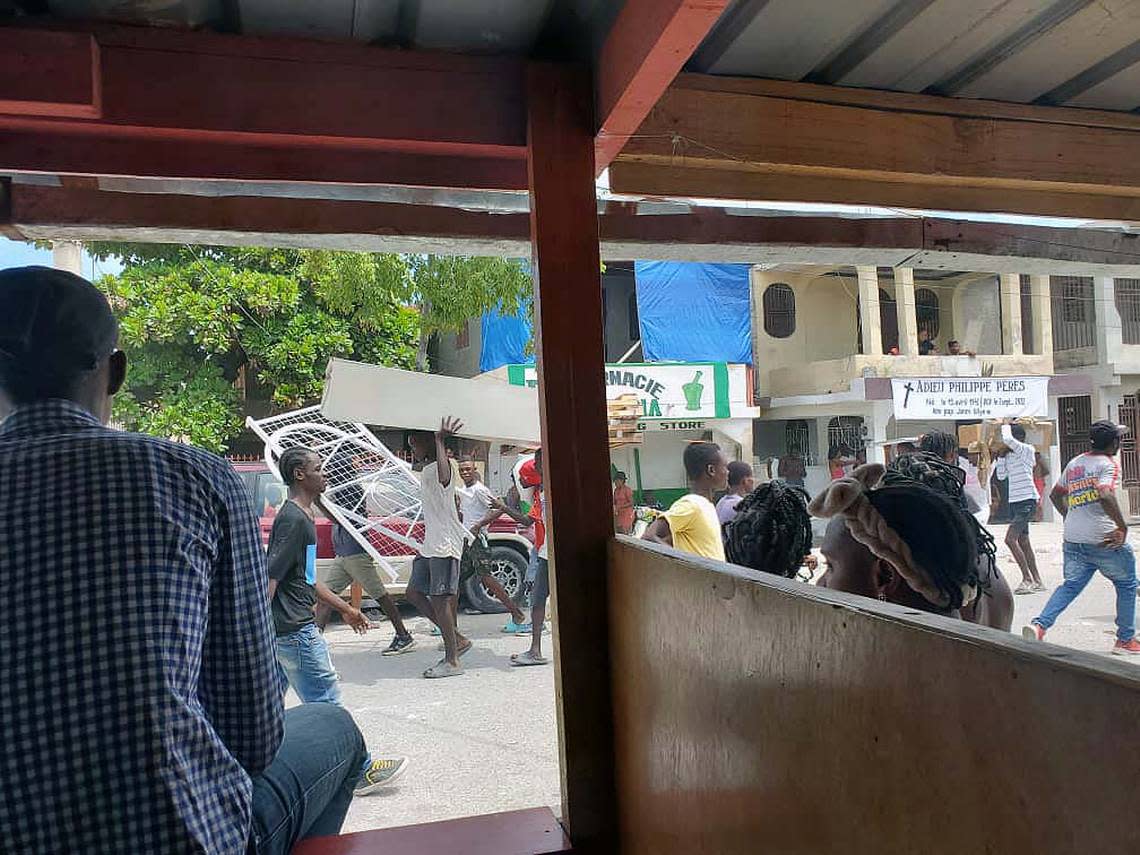 Protests continued in Haiti. In the city of Gonaives, just north of Port-au-Prince, residents looted a small factory and threatened a group of nuns next door. Warehouses belonging to the United Nations World Food Program and Caritas, a Catholic charity, have also been looted.