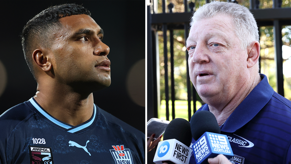 Bulldogs head of football Phil Gould (pictured right) said he is fine with Tevita Pangai Jnr's decision to return to the NRL if he joins another club. (Getty Images)