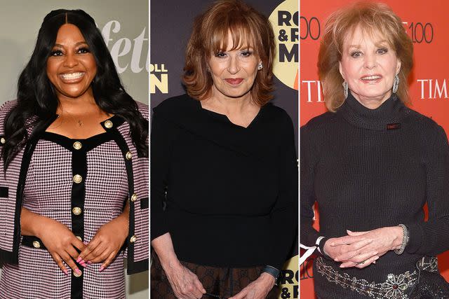 <p>Getty</p> (L-R) Sherri Shepherd, Joy Behar and Barbara Walters are pictured.