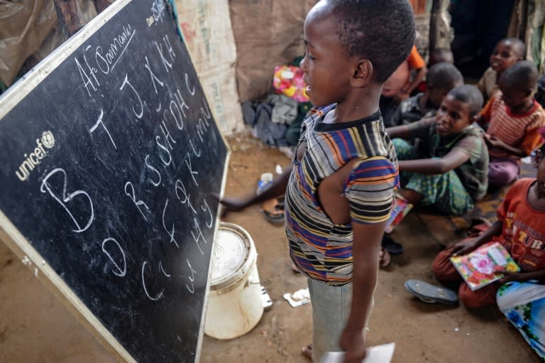 The children are taught reading, writing and maths