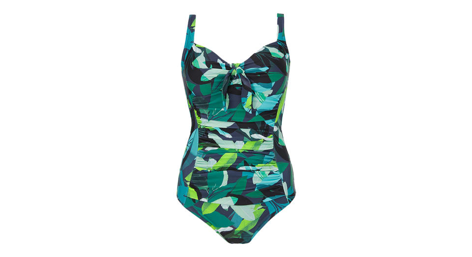 Bali Leaf Ruched Cup Control Swimsuit