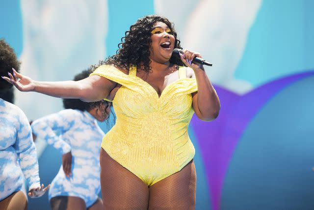 John Shearer/Getty Images Lizzo performs on stage during the 2019 MTV Video Music Awards