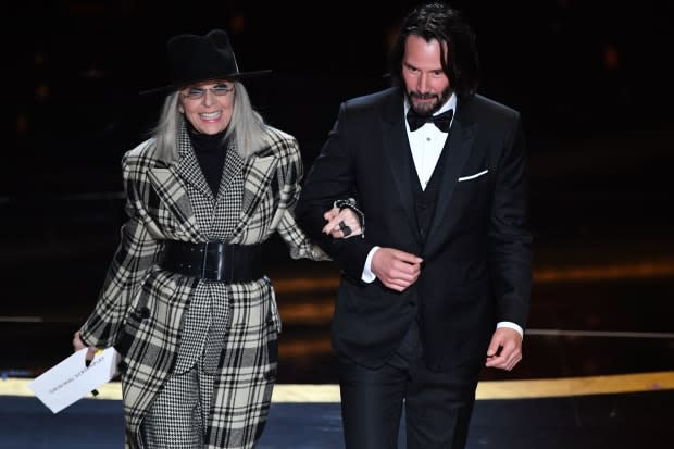 Diane Keaton and <a href="https://parade.com/1094493/jessicasager/keanu-reeves-girlfriend-married-wife/" rel="nofollow noopener" target="_blank" data-ylk="slk:Keanu Reeves;elm:context_link;itc:0;sec:content-canvas" class="link ">Keanu Reeves</a> at the 2020 <a href="https://parade.com/movies/oscars-2023-academy-awards" rel="nofollow noopener" target="_blank" data-ylk="slk:Oscars;elm:context_link;itc:0;sec:content-canvas" class="link ">Oscars</a><p><a href="https://www.gettyimages.com/detail/1199756647" rel="nofollow noopener" target="_blank" data-ylk="slk:MARK RALSTON/Getty Images;elm:context_link;itc:0;sec:content-canvas" class="link ">MARK RALSTON/Getty Images</a></p>