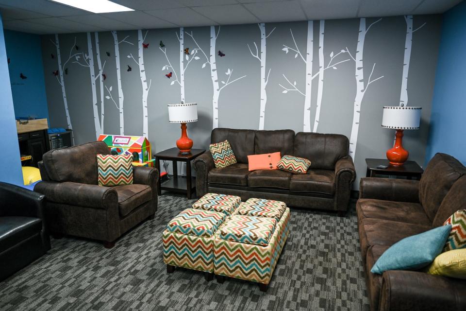 A group room at Small Talk Children's Advocacy Center on Tuesday, Nov. 30, 2021, in Lansing.
