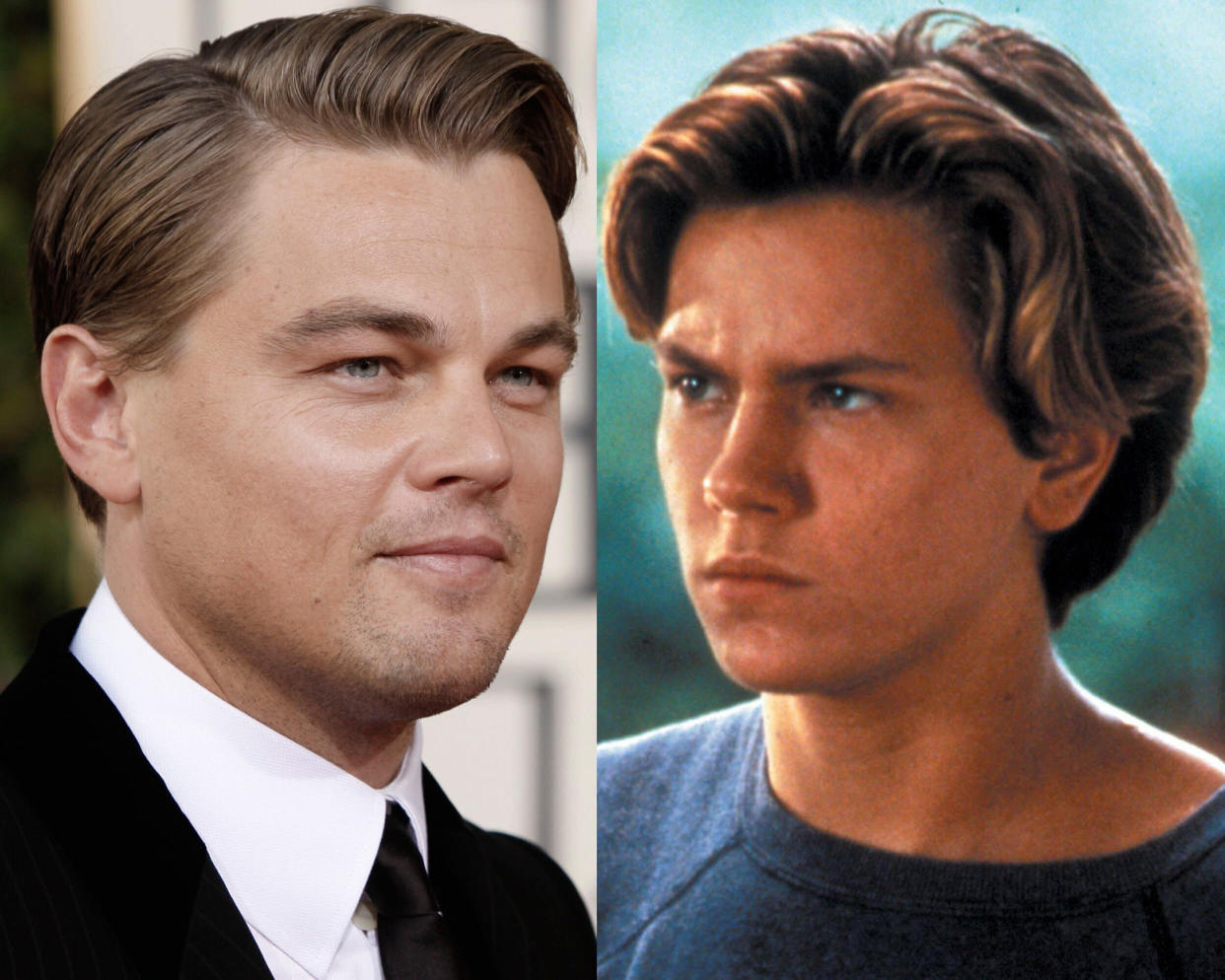Leonardo DiCaprio (l.) blickte zu River Phoenix auf. (Bilder: AP Images, WENN.com)