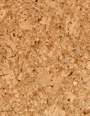 A close up of cork flooring. 