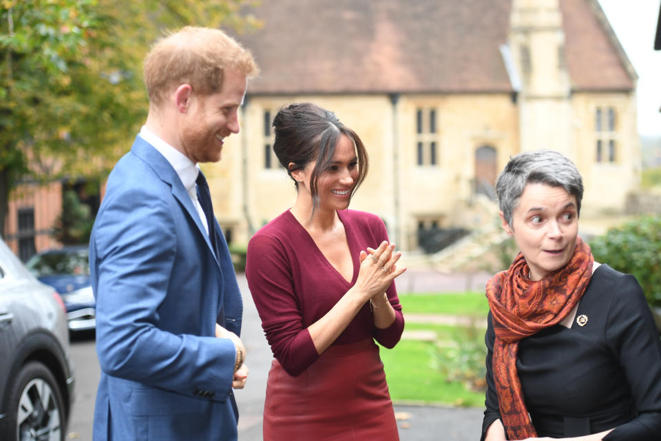 Prince Harry made an unannounced appearance with his wife. [Photo: PA]