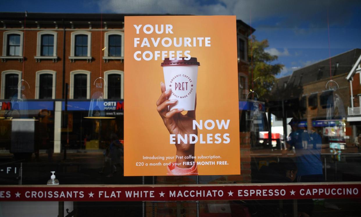 <span>Pret a Manger said it was ‘time to rethink’ the coffee offer.</span><span>Photograph: Ben Stansall/AFP/Getty Images</span>