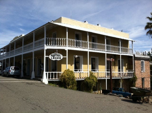 The historic Leger Hotel in Mokelumne Hill features restaurant and saloon.