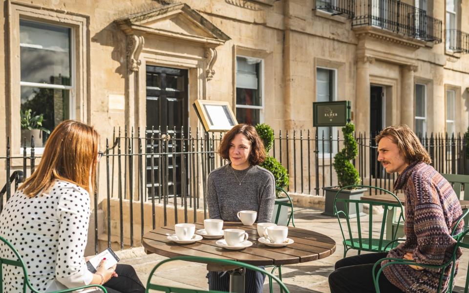 The outdoor space at The Elder in Bath