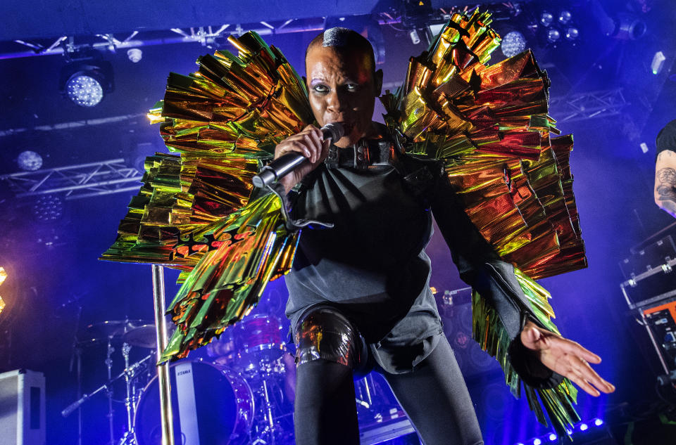 NOTTINGHAM, ENGLAND - SEPTEMBER 03: Skin of Skunk Anansie performs on stage at Rock City on September 03, 2019 in Nottingham, England. (Photo by Katja Ogrin/Redferns)