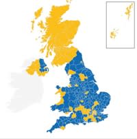 BBC map, “remain” in yellow