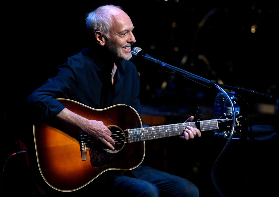 Peter Frampton (pictured here performing at Buddy Holly's 85th Birthday Bash, Saturday, Aug. 6, 2022, at the Buddy Holly Center) will play Clearwater's The Sound on July 2.