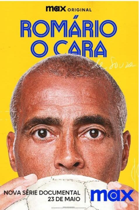 "Romario, o cara", la tapa de la promoción del documental que lanzó Max sobre la controvertida vida de la estrella del fútbol brasileño.