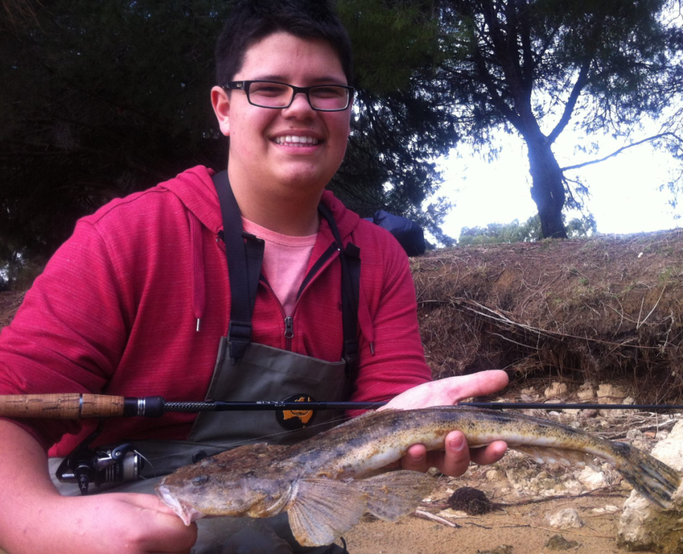 Photo of Perth fisherman Michael who was yelled at by an angry woman feeding ducks at Ascot Waters.