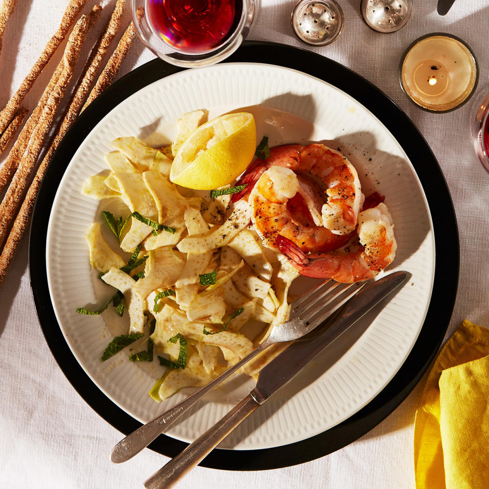 Shaved Artichoke Salad with Shrimp