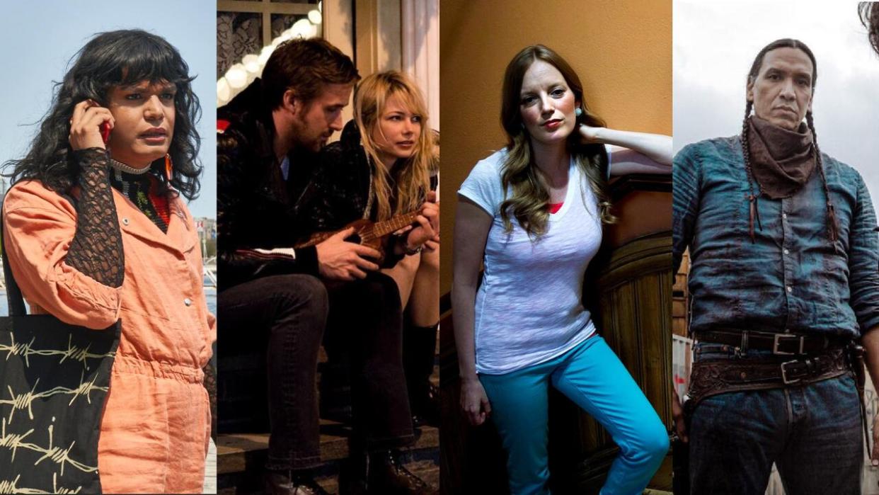 Looking for free content to watch this holiday season? The CBC News Entertainment team has you covered. From left: Sort Of, Blue Valentine, Sarah Polley, Blood Quantum. (Illustration: CBC News; Photos: CBC, TIFF, The Canadian Press, Elevation Pictures - image credit)