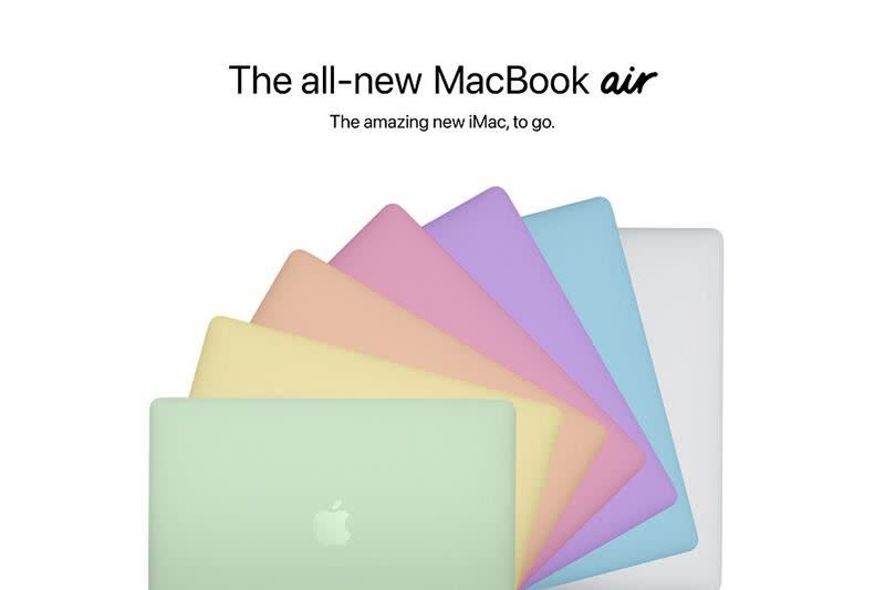  MacBook Air 多彩版本模擬圖曝光。（圖／翻攝自9to5mac）