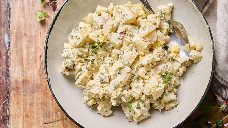 potato salad in serving bowl