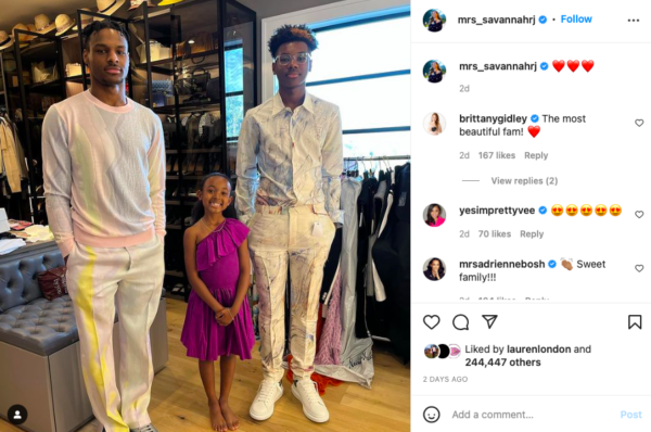 What is Bryce James' height? Looking at LeBron James' son's