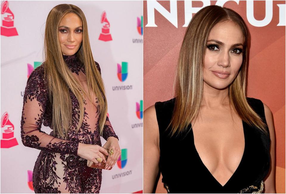 <p><strong>Quand : 20 mars 2017 </strong><br> Jennifer Lopez a récemment coupé quelques centimètres de ses longues mèches détachées, mais est toujours aussi naturellement belle que d’habitude ! La chanteuse de 47 ans a présenté son nouveau <em>lob</em> et ses beaux reflets lors d’un évènement lundi dernier, juste à temps pour faire la promotion de sa prochaine émission de compétition <em>World of Dance</em>. On doit cette coupe lisse effilée et ses belles mèches blondes qui tombent juste en dessus de ses épaules au coiffeur de célébrités Chris Appleton. Cette coupe vous fascine-t-elle autant que nous ? <em>(Photos : Getty)</em> </p>