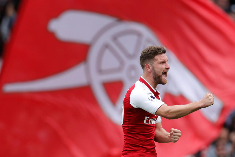 Shkodran Mustafi has helped Arsenal keep four consecutive league clean sheets.