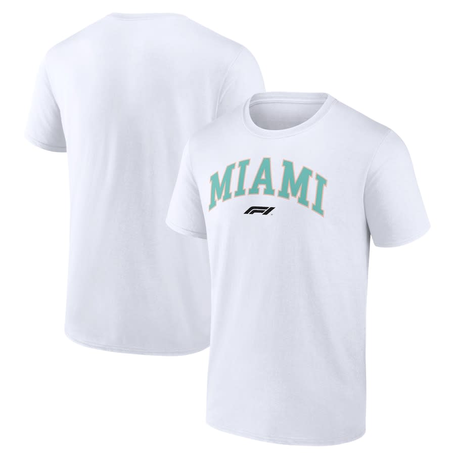 <p><a href="https://go.redirectingat.com?id=74968X1596630&url=https%3A%2F%2Fwww.fanatics.com%2Fformula-1%2Fformula-1-merchandise%2Fformula-1-miami-grand-prix-t-shirt-white%2Fo-10764447%2Bt-76211165%2Bp-047501571%2Bz-9-3135965052&sref=https%3A%2F%2Fwww.roadandtrack.com%2Fgear%2Fg43685566%2Ff1-miami-watch-party%2F" rel="nofollow noopener" target="_blank" data-ylk="slk:Shop Now;elm:context_link;itc:0;sec:content-canvas" class="link rapid-noclick-resp">Shop Now</a></p><p>Formula 1 Miami Grand Prix T-Shirt</p><p>$37.99</p><p>fanatics.com</p><span class="copyright">Fanatics</span>