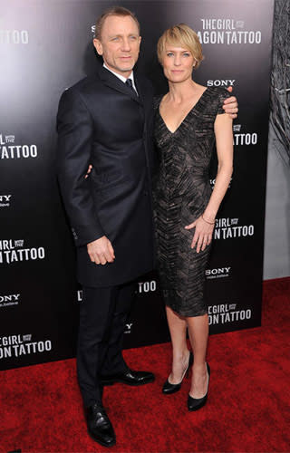 Daniel Craig and Robin Wright at the New York premiere of The Girl With the Dragon Tattoo on December 14, 2011. Photo by Theo Wargo, WireImage