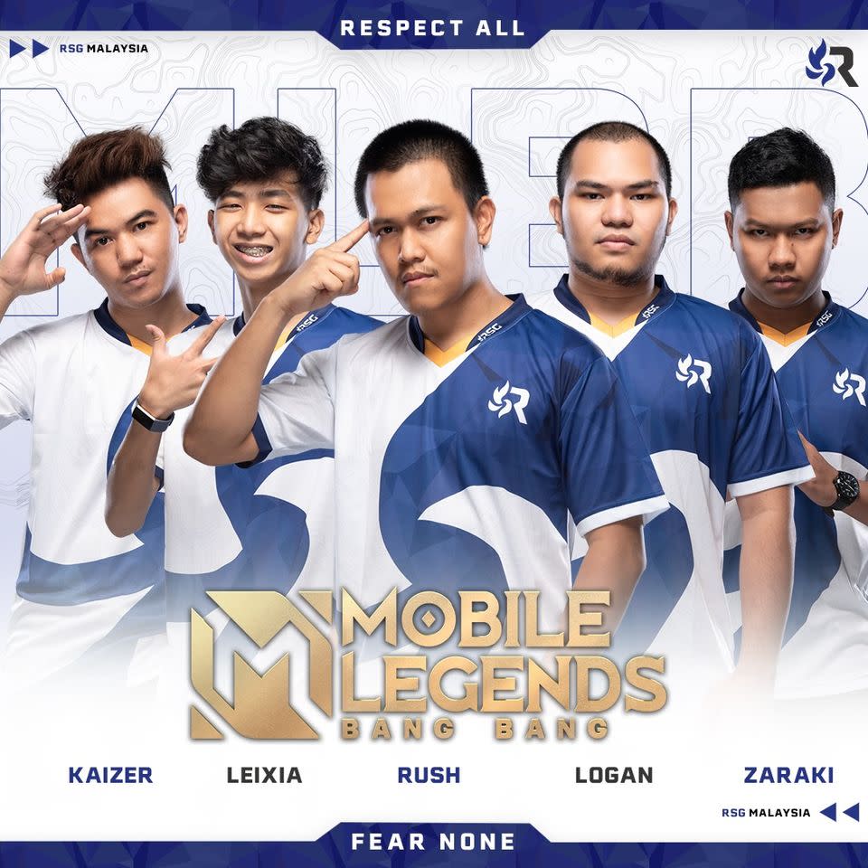 RSG's new Malaysian Mobile Legends: Bang Bang team. (Photo: RSG Facebook)