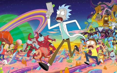 Double act: Justin Roiland voices both mad scientist Rick and his grandson Morty - Credit: Netflix