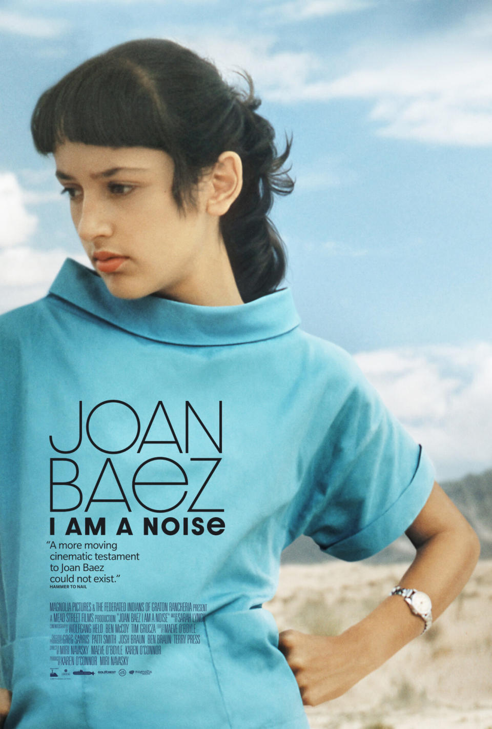 Joan Baez in JOAN BAEZ I AM A NOISE, a Magnolia Pictures release. © Albert Baez. Photo courtesy of Magnolia Pictures.