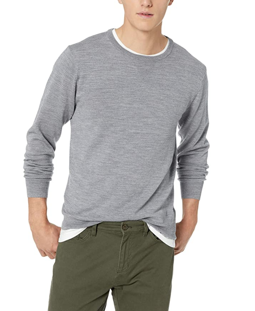 Goodthreads Men's Merino Wool Crewneck Sweater available as part of Prime Day 2020. 