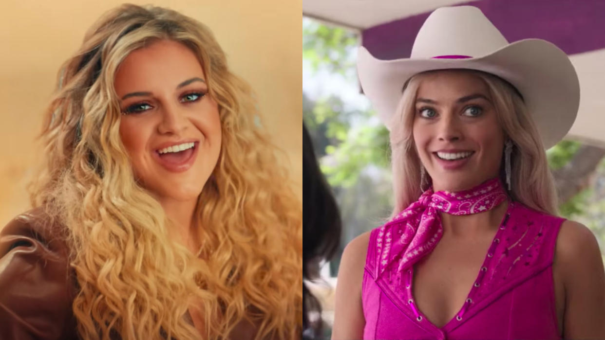  Kelsea Ballerini and Margot Robbie as Barbie. 