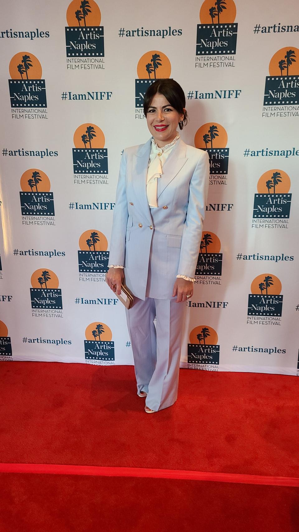 NIFF red carpet: men's looks for women. Naples couturier D.Lacquaniti Bespoke created this gorgeous suit.