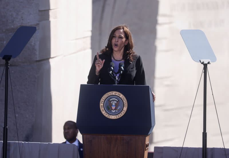 U.S. President Biden and Vice President Harris attend 10th anniversary celebration of Martin Luther King, Jr. Memorial in Washington