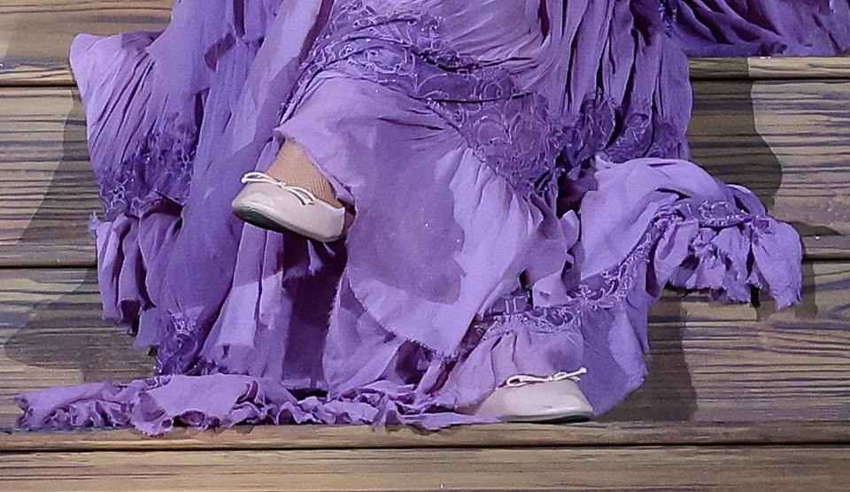 Taylor Swift, Christian Louboutin, boots, blue boots, crystal boots, booties, block heels, Joseph Cassell Falconer, Roberto Cavalli, Folklore, 1989, purple dress, flats, ballet flats, tour, music, Eras, Eras Tour, world tour, Sao Paulo, Brazil 