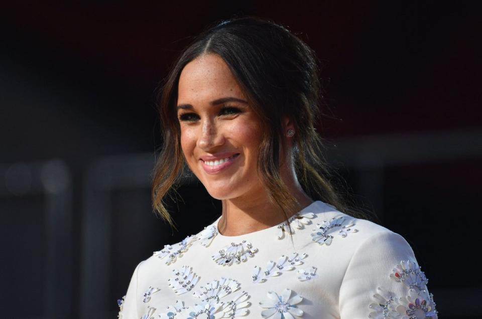 Meghan Markle, the wife of Prince Harry, has launched her long-awaited podcast (AFP via Getty Images)